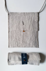 Roku darbs kaņepju šķiedras maisiņš (200x175mm)