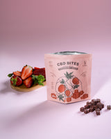 Cannabites - Funkcionāli zemeņu kubi ar kaņepju ziediem (liels 60 gab iepakojums, 300mg)