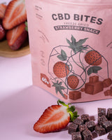 Cannabites - Funkcionāli zemeņu kubi ar kaņepju ziediem (liels 60 gab iepakojums, 300mg)